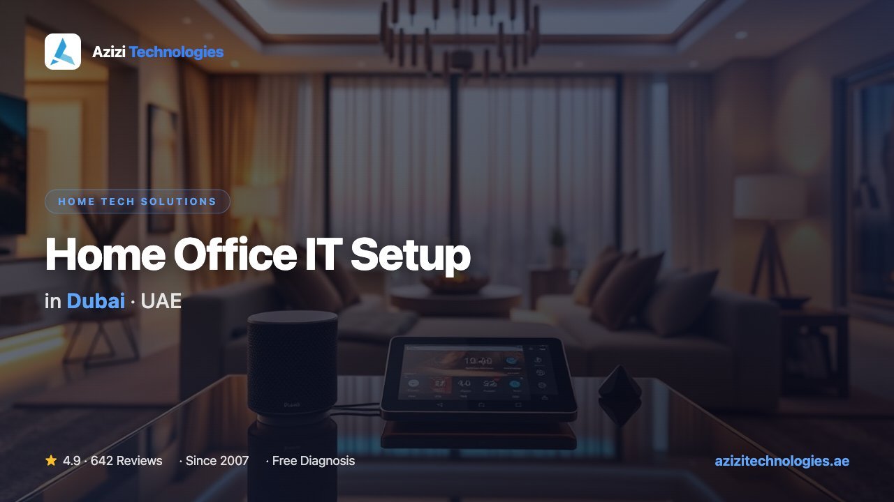 Home Office IT Setup in Dubai - Home Tech Solutions specialist at Azizi Technologies, 4.9★ rated Home Office IT Setup in Dubai - Home Tech Solutions specialist at Azizi Technologies, 4.9★ rated