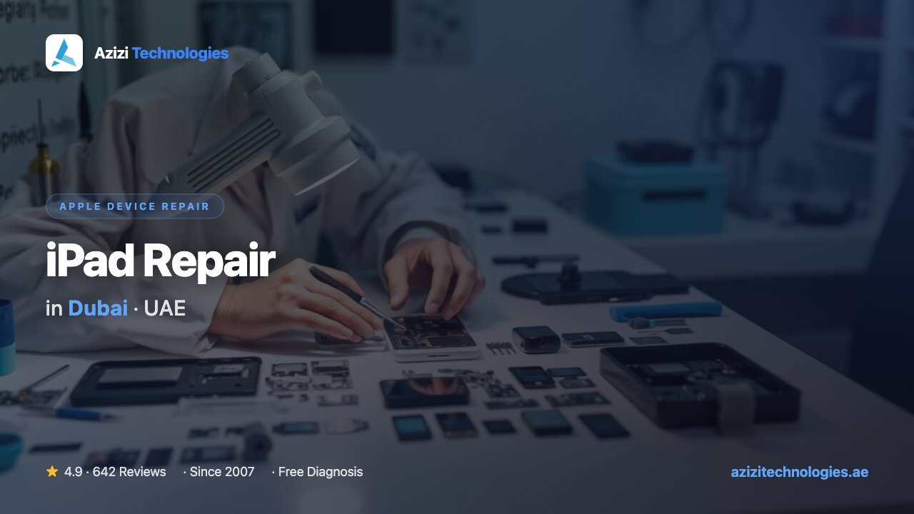 iPad Repair in Dubai - Apple Device Repair specialist at Azizi Technologies, 4.9★ rated