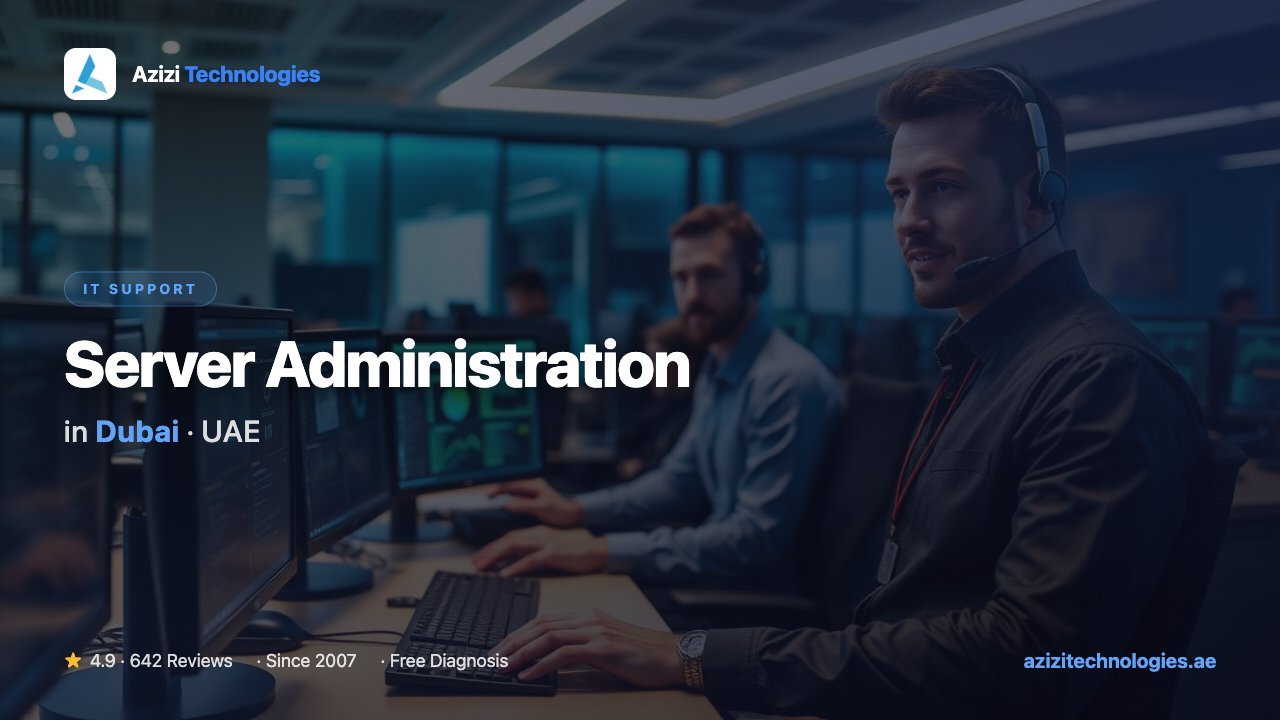 Server Administration in Dubai - IT Support specialist at Azizi Technologies, 4.9★ rated
