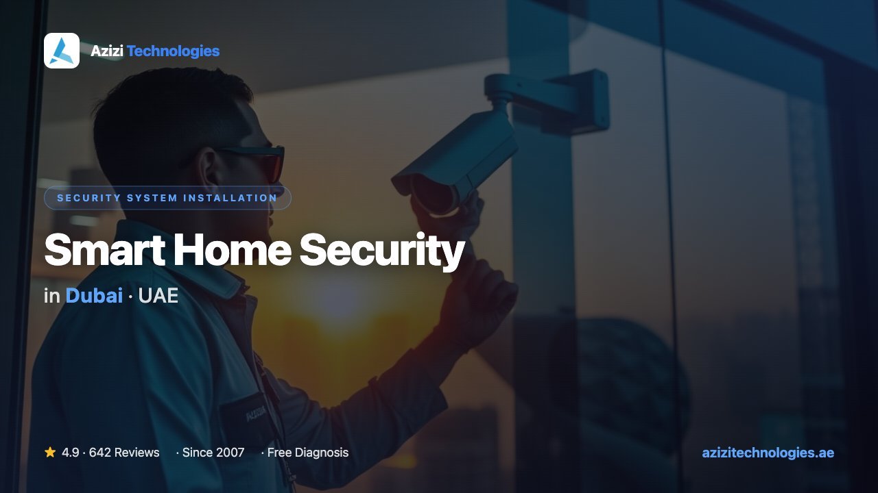 Smart Home Security in Dubai - Security System Installation specialist at Azizi Technologies, 4.9★ rated Smart Home Security in Dubai - Security System Installation specialist at Azizi Technologies, 4.9★ rated