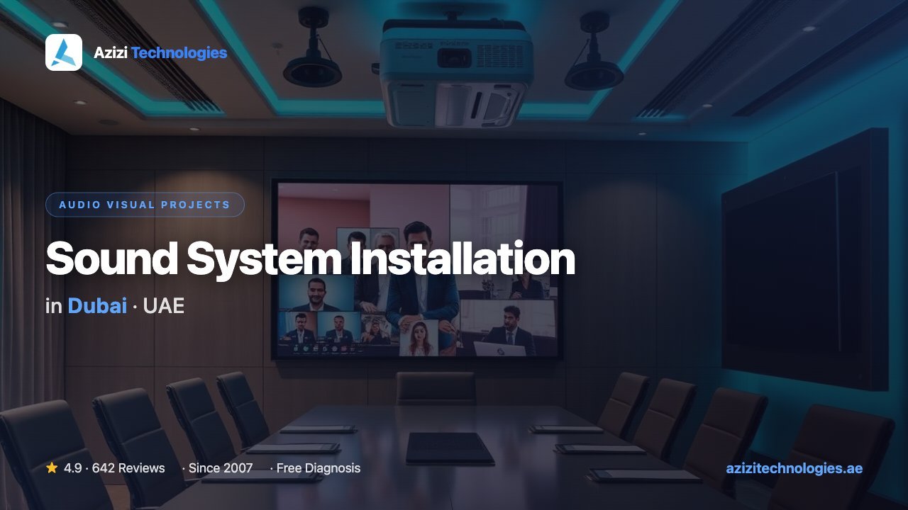Sound System Installation in Dubai - Audio Visual Projects specialist at Azizi Technologies, 4.9★ rated