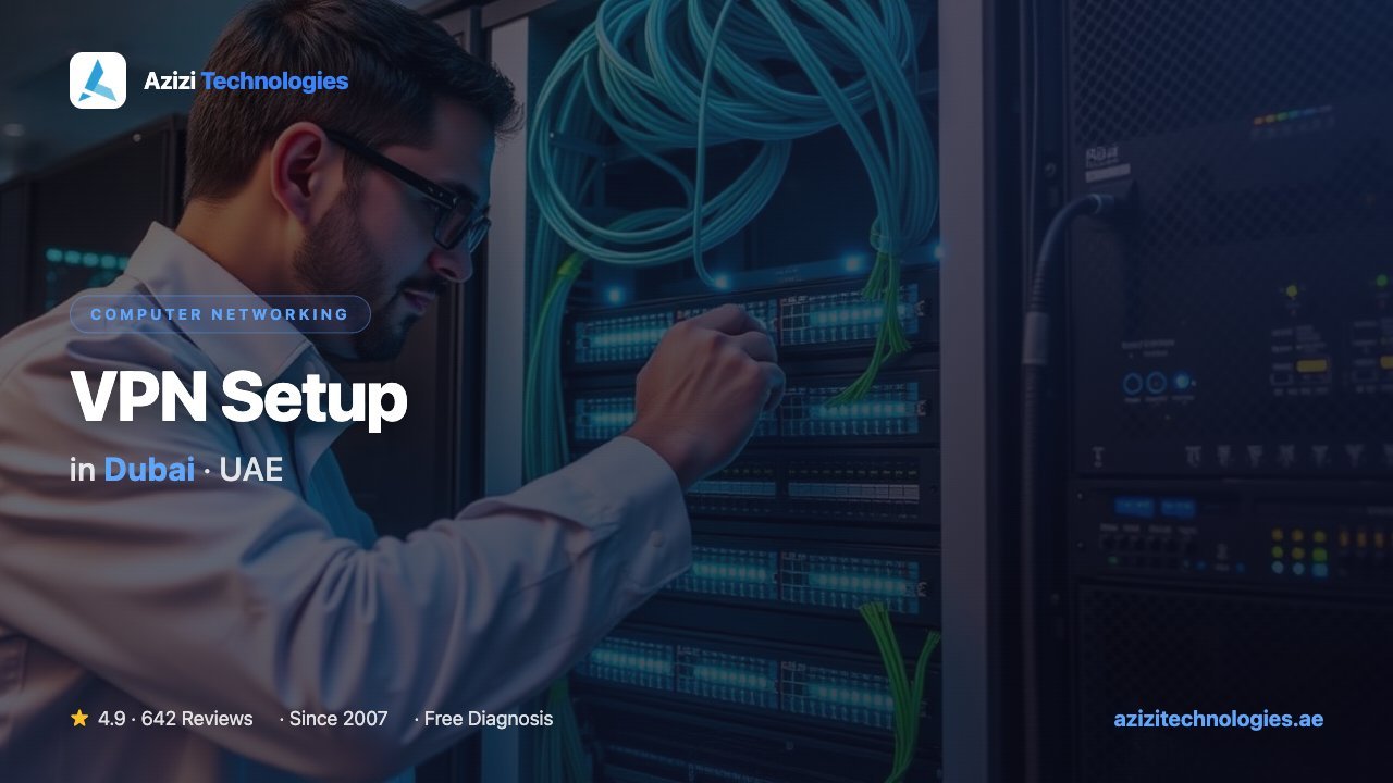 VPN Setup in Dubai - Computer Networking specialist at Azizi Technologies, 4.9★ rated
