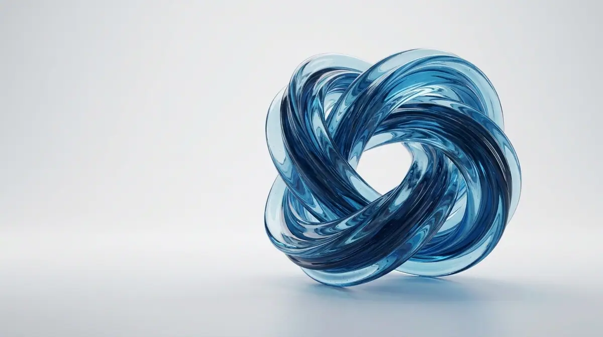 Blue glass artwork