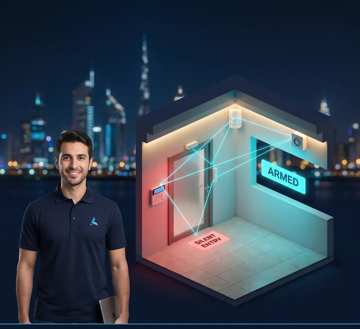Alarm System Installation in Dubai - Security System Installation specialist at Azizi Technologies, 4.9★ rated