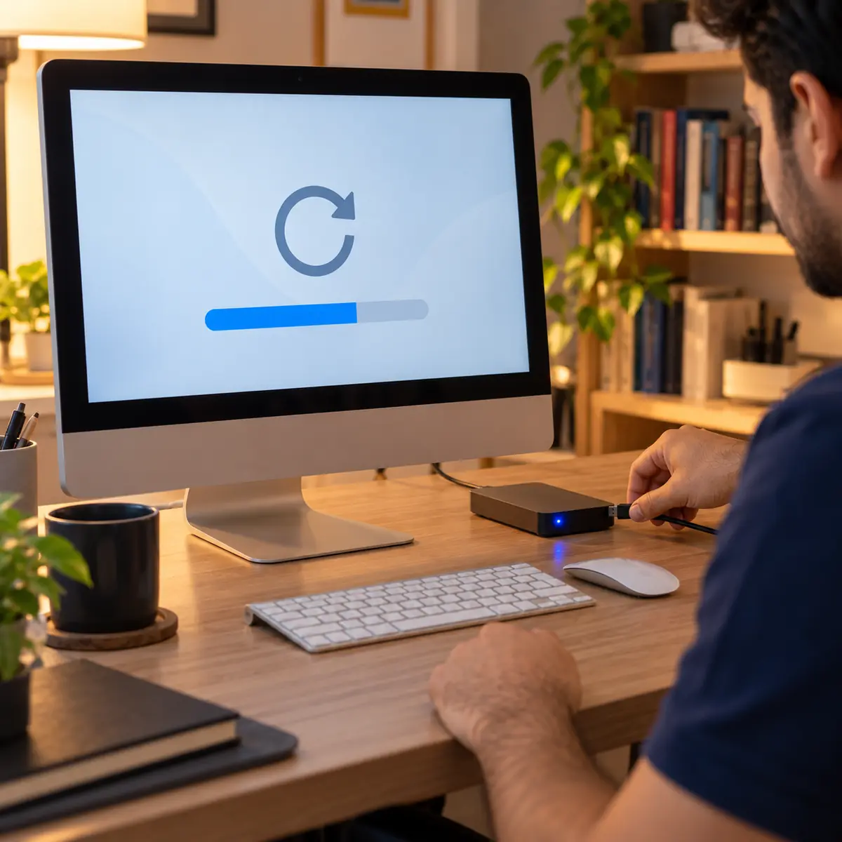 21.5-inch iMac from 2014 updating to macOS Monterey after a backup to an external drive