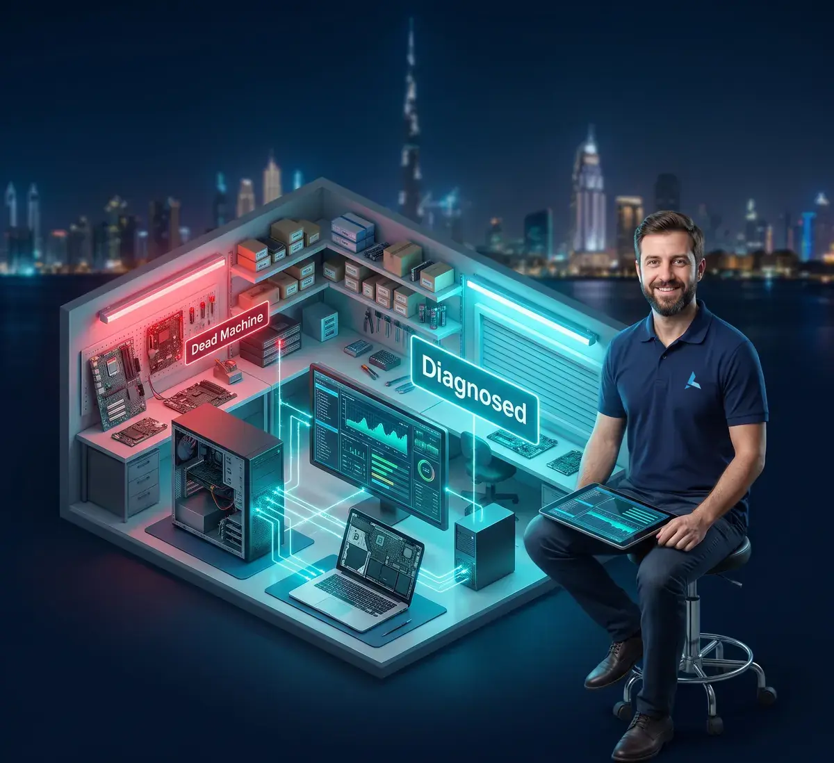 Computer Repair Dubai - computer repair service by Azizi Technologies Dubai