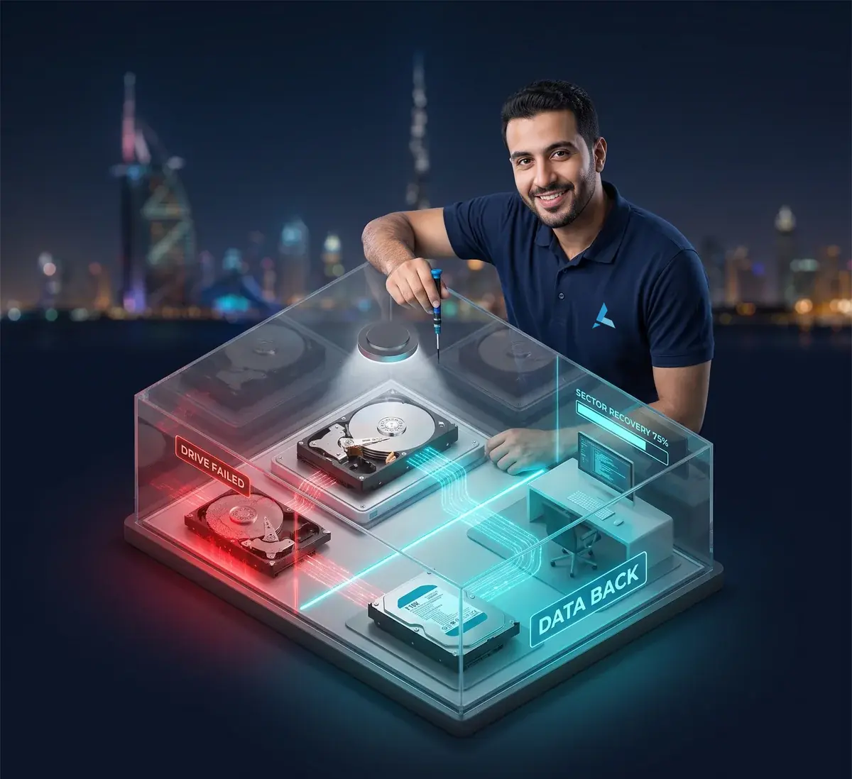 Data Recovery Dubai | Free Diagnosis · SSD, HDD, RAID, Mac