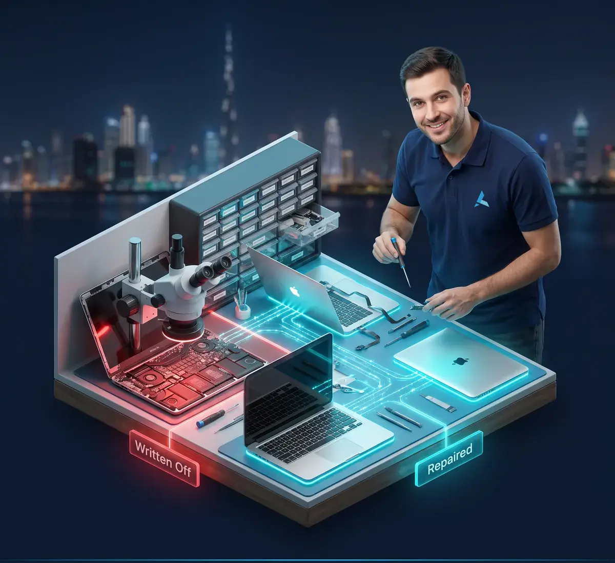 MacBook Repair Dubai | Same-Day · Free Diagnosis · 4.9★