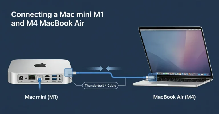 How Do I Connect a Mac mini M1 and M4 MacBook Air