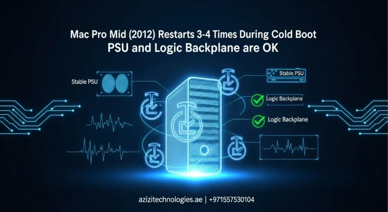 Mac Pro Mid (2012) Restarts 3–4 Times During Cold Boot PSU and Logic Backplane are OK