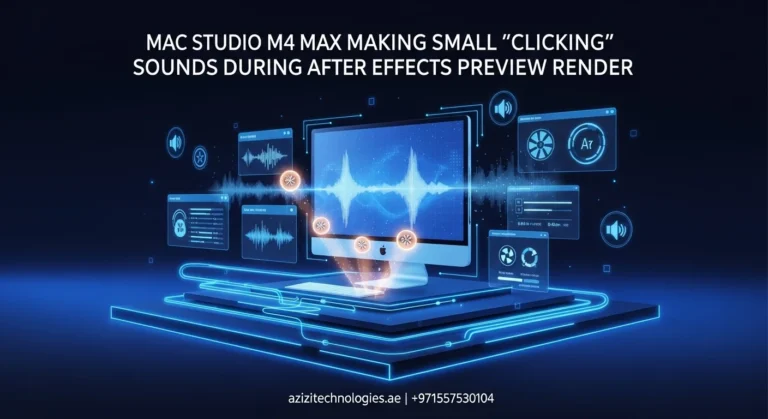 Mac Studio M4 Max Making Small “Clicking” Sounds During After Effects Preview_Render
