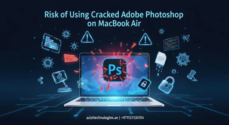 Risk of Using Cracked Adobe Photoshop on MacBook Air