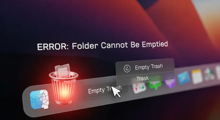 Unable to Delete Empty Folder in the Trash on Mac Pro