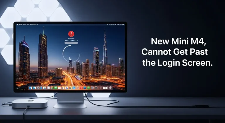 New Mini M4, cannot Get Past the Login Screen.