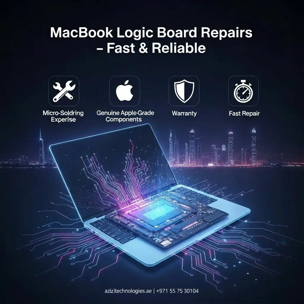 MacBook Logic Board Repair Dubai Cooma problems